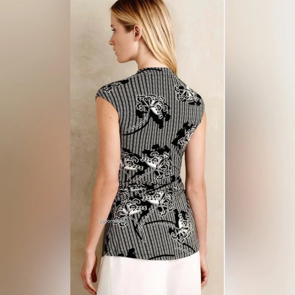 Anthropologie Deletta black white top - Picture 4 of 8
